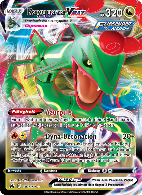 Rayquaza VMAX 101 — Zenit der Könige (German Pokémon TCG card)