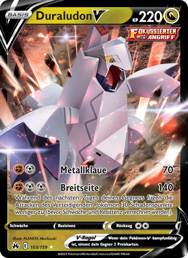 Duraludon V 103 — Zenit der Könige (German Pokémon TCG card)