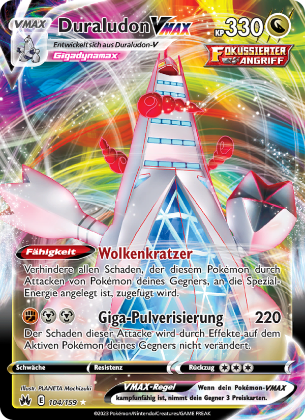 Duraludon VMAX 104 — Zenit der Könige (German Pokémon TCG card)