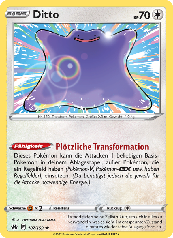 Ditto 107 — Zenit der Könige (German Pokémon TCG card)