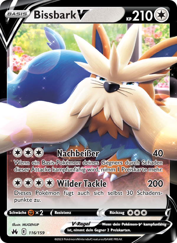 Bissbark V 116 — Zenit der Könige (German Pokémon TCG card)