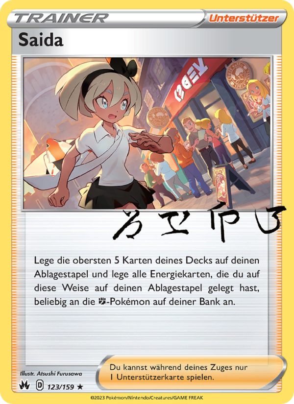 Saida 123 — Zenit der Könige (German Pokémon TCG card)