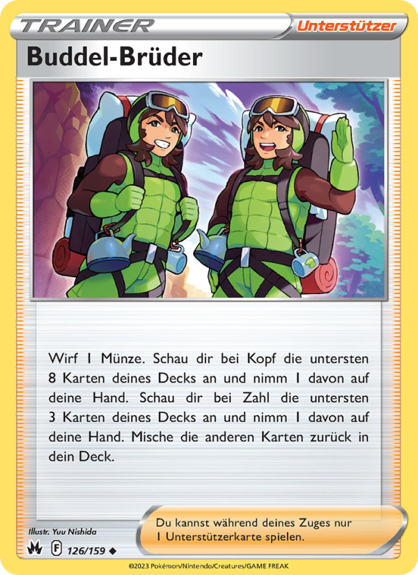 Buddel-Brüder 126 — Zenit der Könige (German Pokémon TCG card)