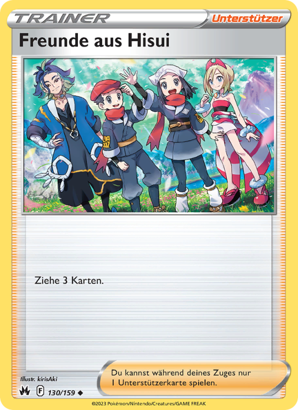 Freunde aus Hisui 130 — Zenit der Könige (German Pokémon TCG card)