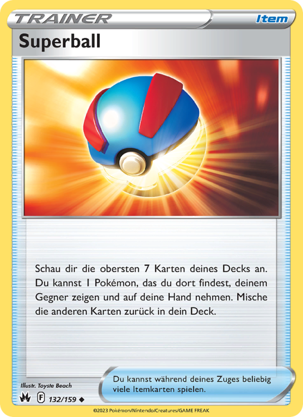 Superball 132 — Zenit der Könige (German Pokémon TCG card)