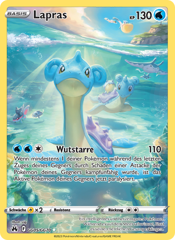Lapras GG05 — Zenit der Könige (German Pokémon TCG card)