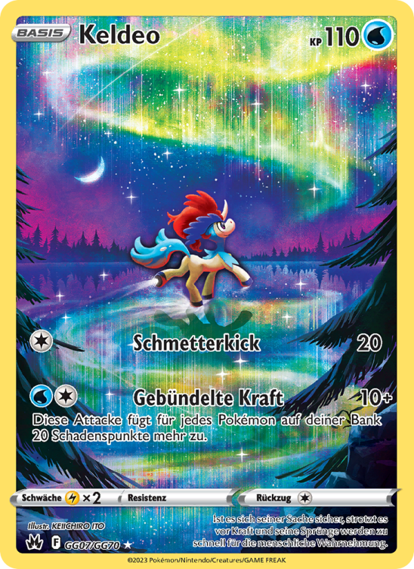 Keldeo GG07 — Zenit der Könige (German Pokémon TCG card)