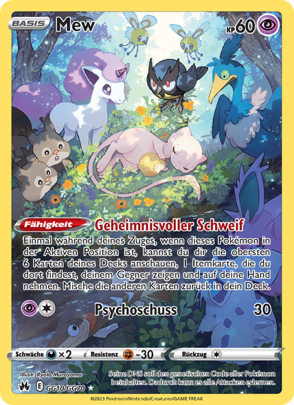 Mew GG10 — Zenit der Könige (German Pokémon TCG card)