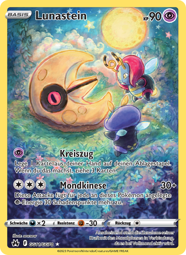 Lunastein GG11 — Zenit der Könige (German Pokémon TCG card)