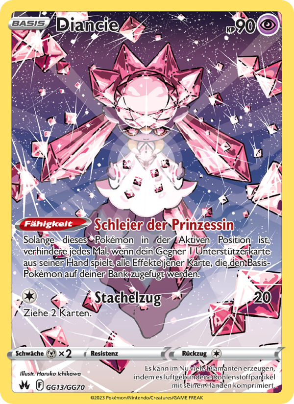 Diancie GG13 — Zenit der Könige (German Pokémon TCG card)