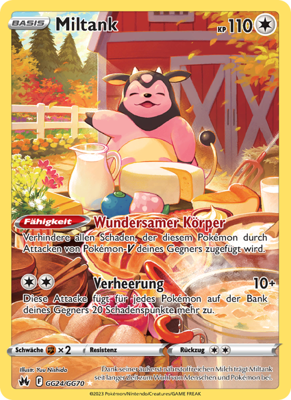 Miltank GG24 — Zenit der Könige (German Pokémon TCG card)