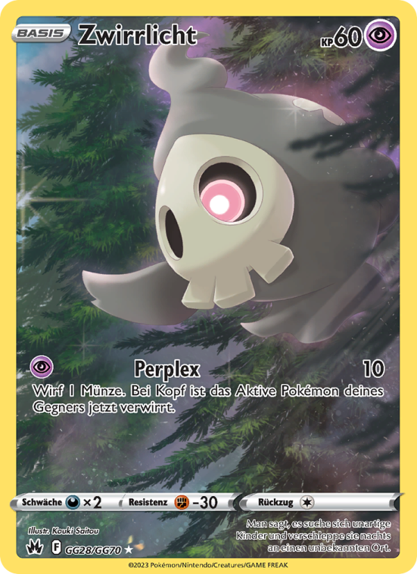 Zwirrlicht GG28 — Zenit der Könige (German Pokémon TCG card)