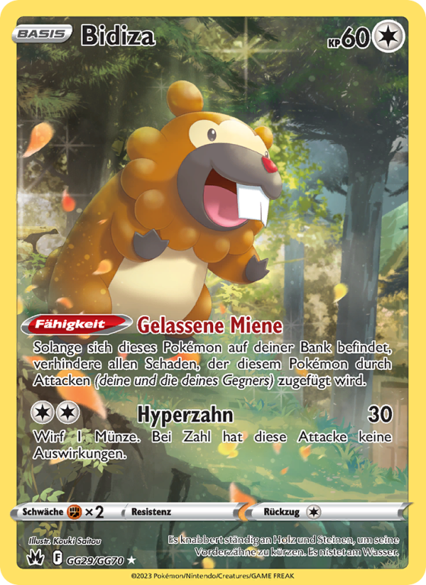 Bidiza GG29 — Zenit der Könige (German Pokémon TCG card)