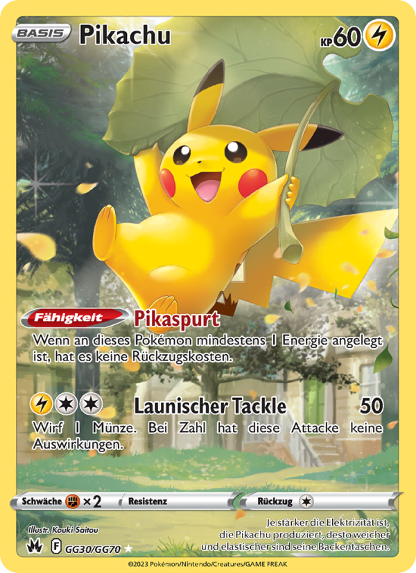 Pikachu GG30 — Zenit der Könige (German Pokémon TCG card)