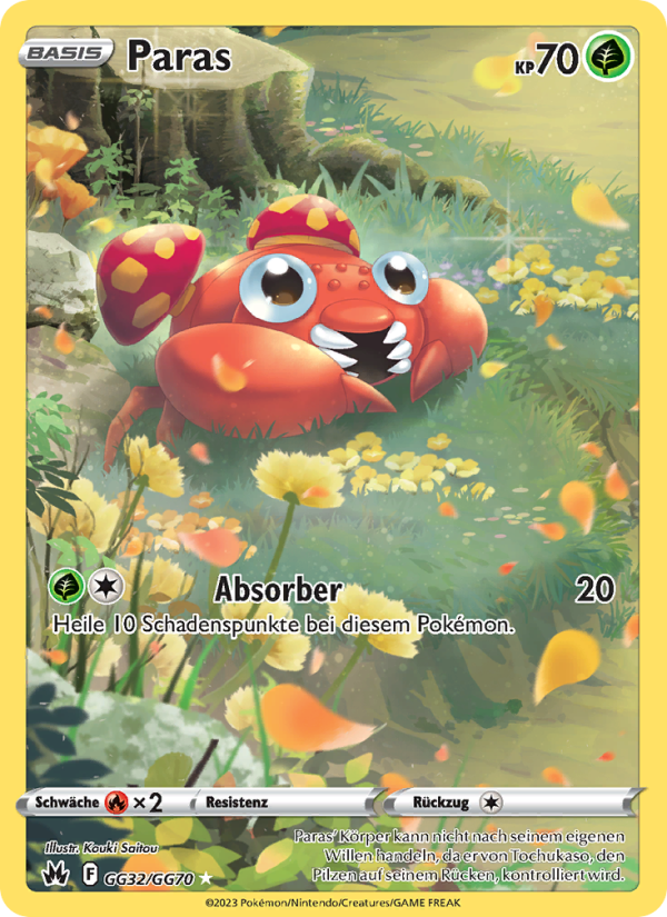 Paras GG32 — Zenit der Könige (German Pokémon TCG card)