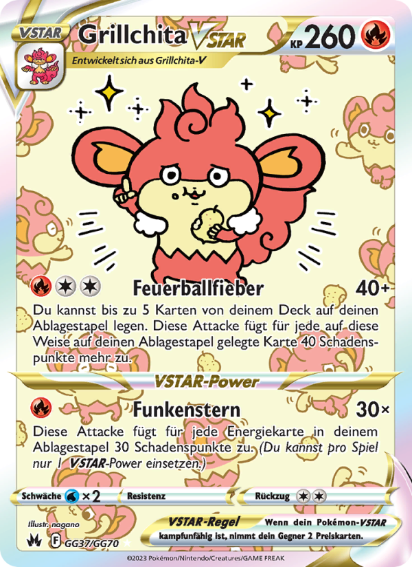 Grillchita VSTAR GG37 — Zenit der Könige (German Pokémon TCG card)
