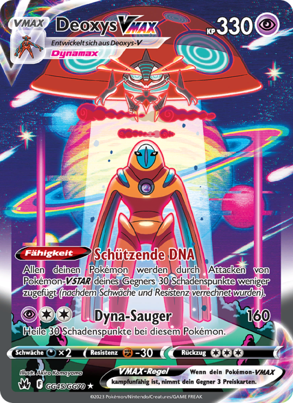 Deoxys VMAX GG45 — Zenit der Könige (German Pokémon TCG card)