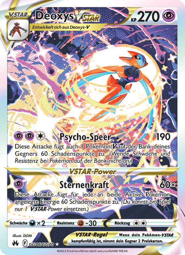 Deoxys VSTAR GG46 — Zenit der Könige (German Pokémon TCG card)
