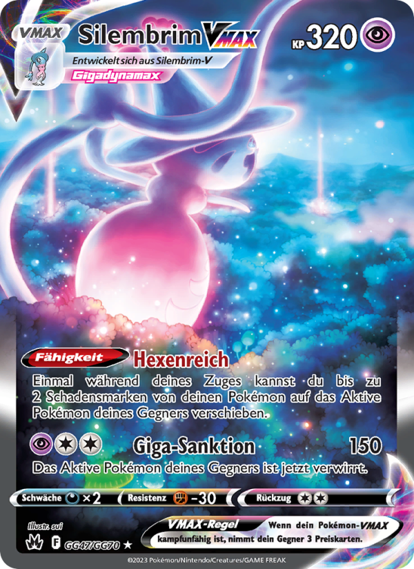 Silembrim VMAX GG47 — Zenit der Könige (German Pokémon TCG card)
