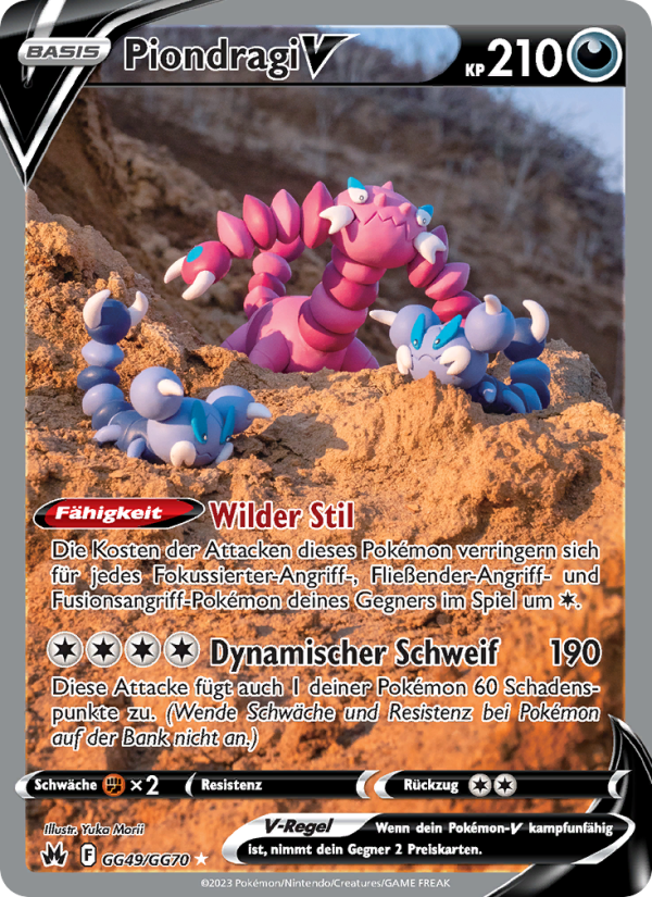 Piondragi V GG49 — Zenit der Könige (German Pokémon TCG card)