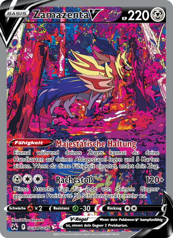 Zamazenta V GG54 — Zenit der Könige (German Pokémon TCG card)