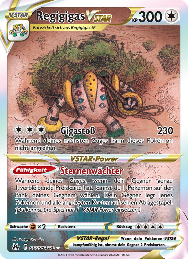 Regigigas VSTAR GG55 — Zenit der Könige (German Pokémon TCG card)