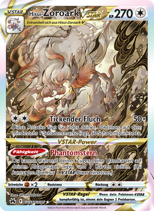 Hisui-Zoroark VSTAR GG56 — Zenit der Könige (German Pokémon TCG card)