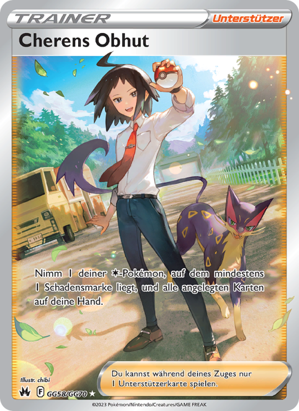 Cherens Obhut GG58 — Zenit der Könige (German Pokémon TCG card)