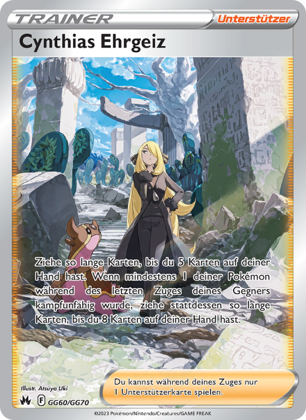 Cynthias Ehrgeiz GG60 — Zenit der Könige (German Pokémon TCG card)