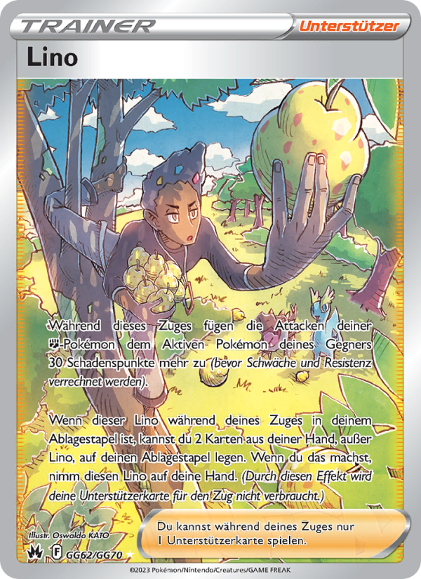 Lino GG62 — Zenit der Könige (German Pokémon TCG card)