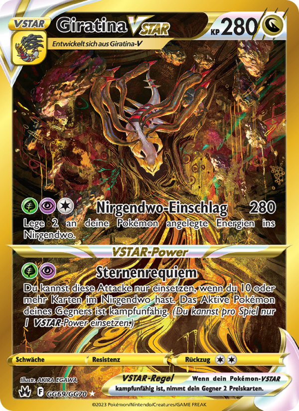 Giratina VSTAR GG69 — Zenit der Könige (German Pokémon TCG card)