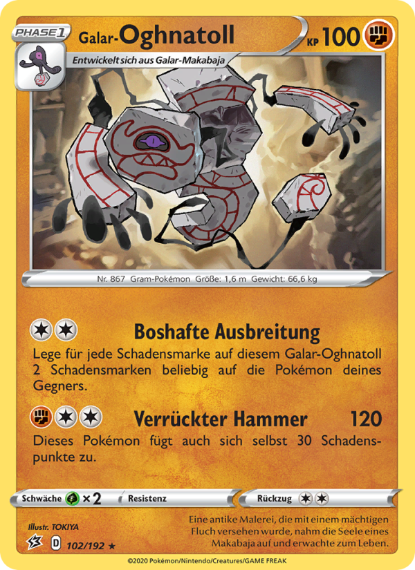 Galar-Oghnatoll 102 — Rebel Clash (German Pokémon TCG card)