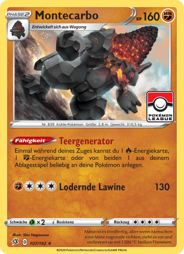 Montecarbo 107 — Rebel Clash (German Pokémon TCG card)