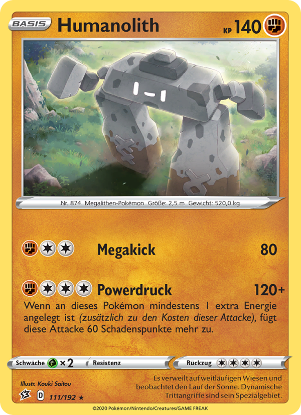 Humanolith 111 — Rebel Clash (German Pokémon TCG card)