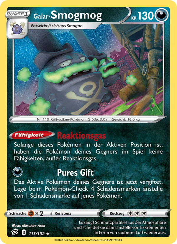 Galar-Smogmog 113 — Rebel Clash (German Pokémon TCG card)