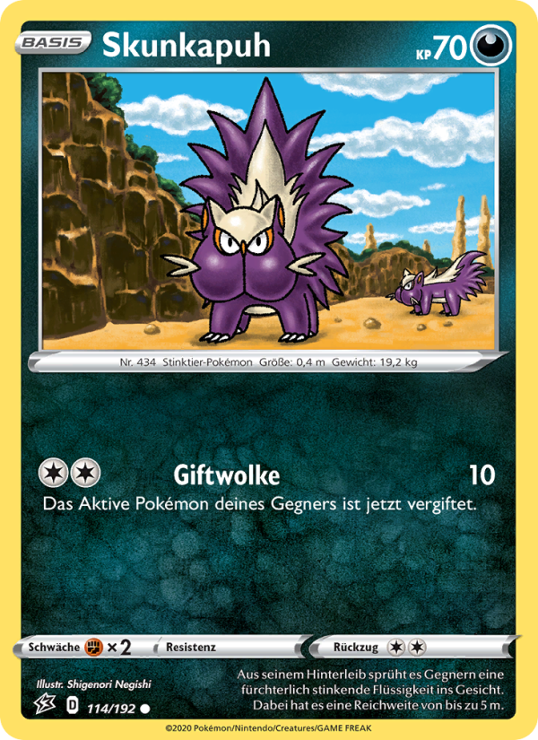 Skunkapuh 114 — Rebel Clash (German Pokémon TCG card)