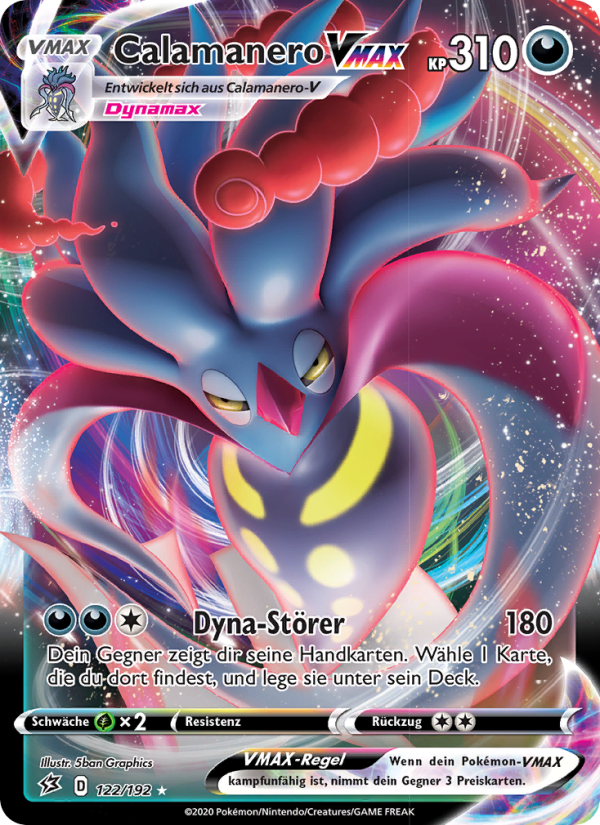 Calamanero VMAX 122 — Rebel Clash (German Pokémon TCG card)