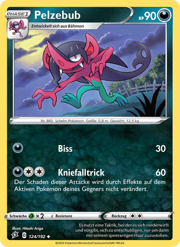 Pelzebub 124 — Rebel Clash (German Pokémon TCG card)