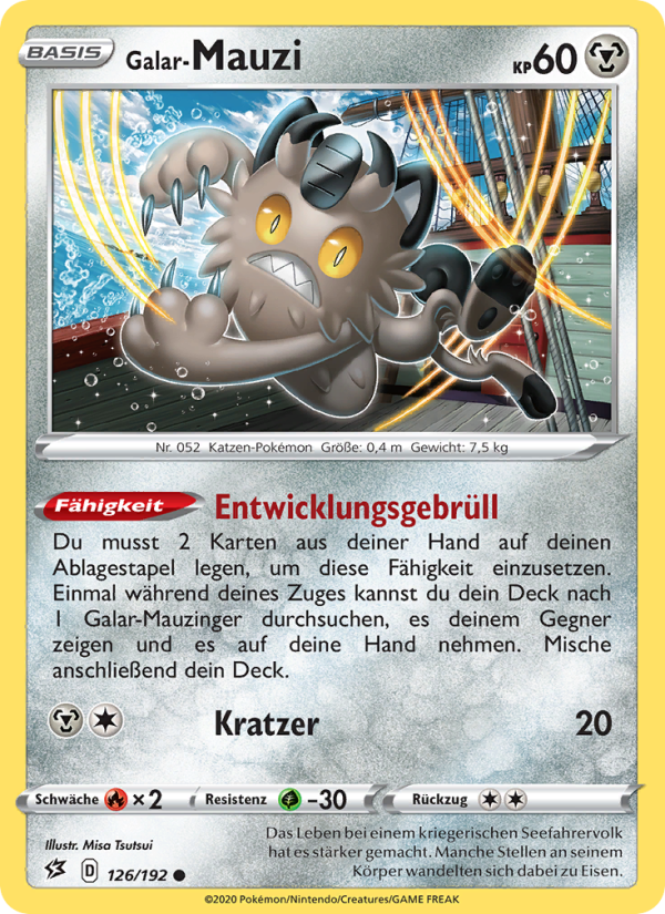 Galar-Mauzi 126 — Rebel Clash (German Pokémon TCG card)