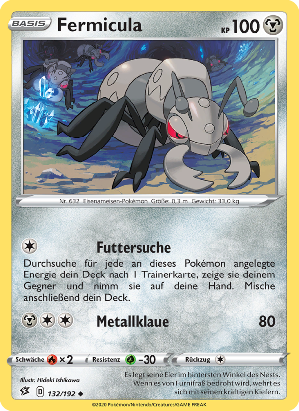 Fermicula 132 — Rebel Clash (German Pokémon TCG card)