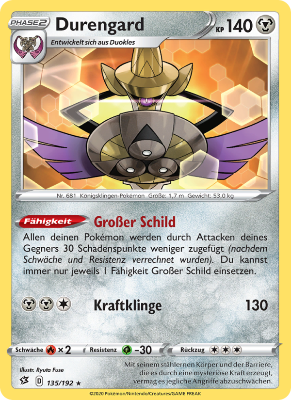 Durengard 135 — Rebel Clash (German Pokémon TCG card)