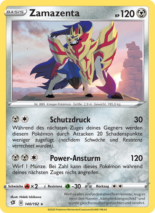 Zamazenta 140 — Rebel Clash (German Pokémon TCG card)