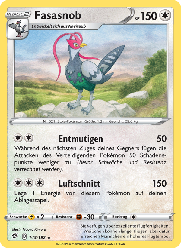 Fasasnob 145 — Rebel Clash (German Pokémon TCG card)