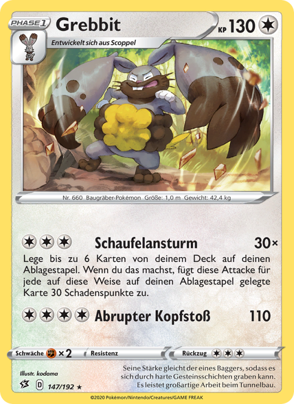 Grebbit 147 — Rebel Clash (German Pokémon TCG card)