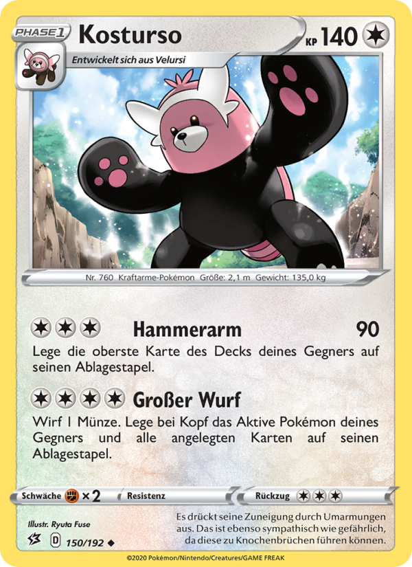 Kosturso 150 — Rebel Clash (German Pokémon TCG card)