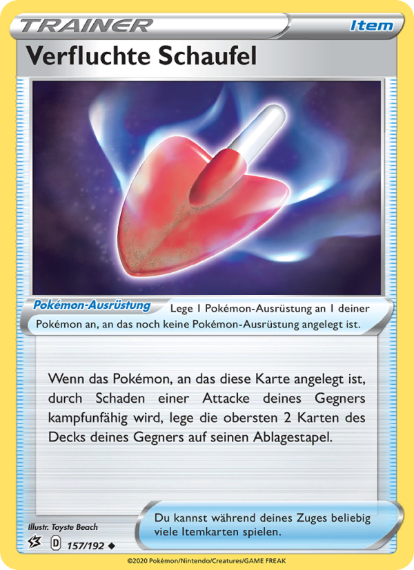 Verfluchte Schaufel 157 — Rebel Clash (German Pokémon TCG card)