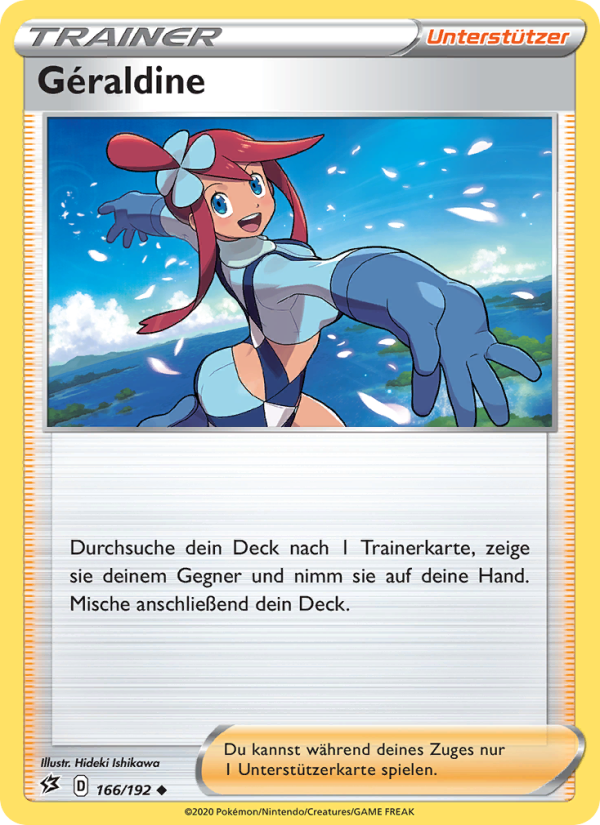 Géraldine 166 — Rebel Clash (German Pokémon TCG card)