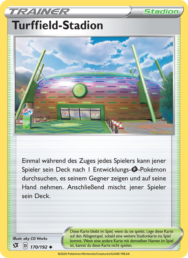 Turffield-Stadion 170 — Rebel Clash (German Pokémon TCG card)