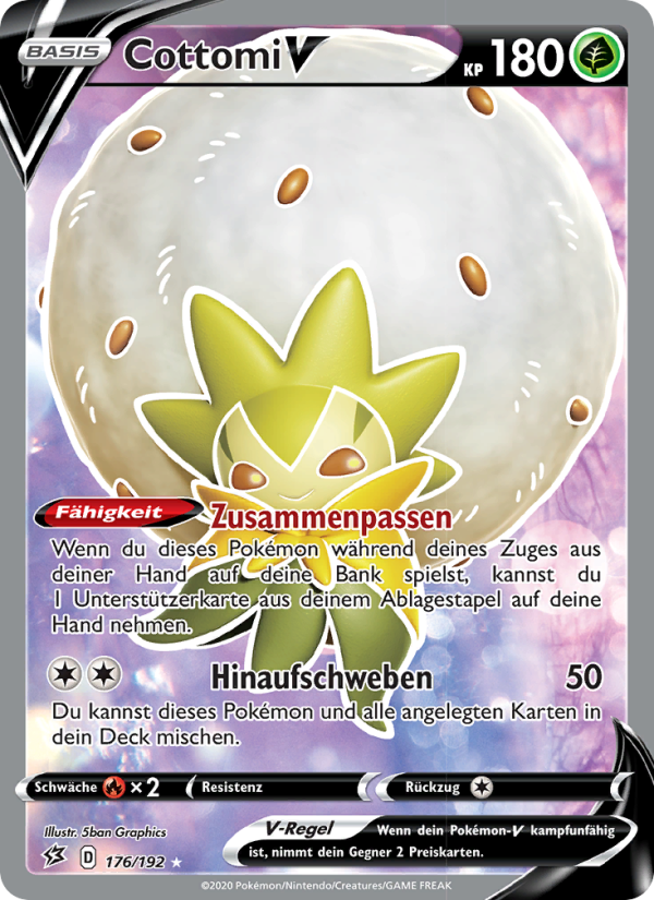 Cottomi V 176 — Rebel Clash (German Pokémon TCG card)