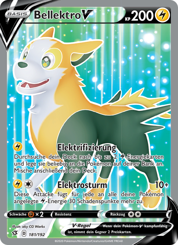 Bellektro V 181 — Rebel Clash (German Pokémon TCG card)